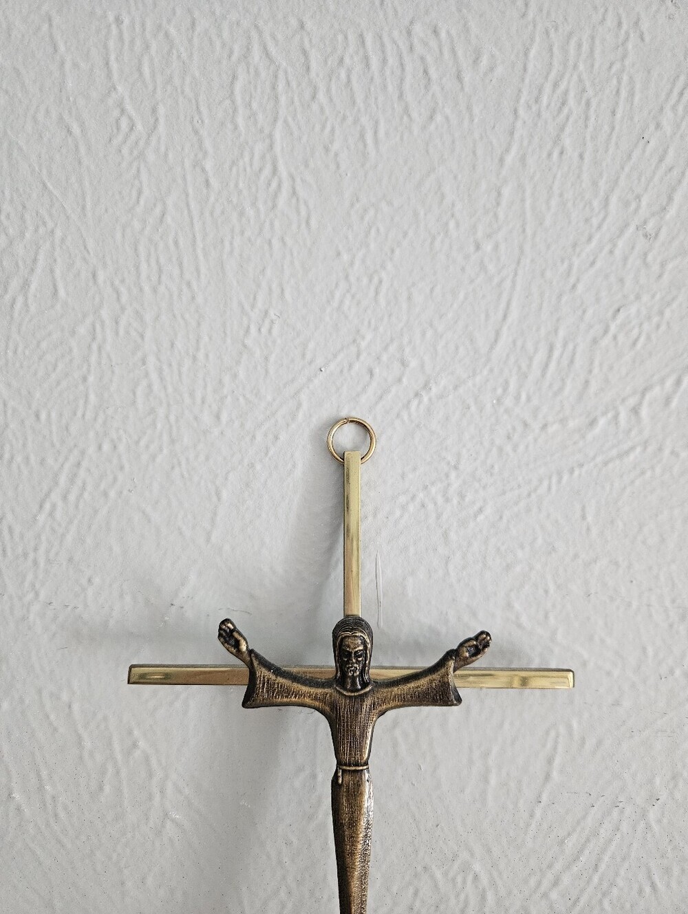 Vintage Brass Religious Art- Catholic Crucifix Wall Cross - Picture 2 of 5